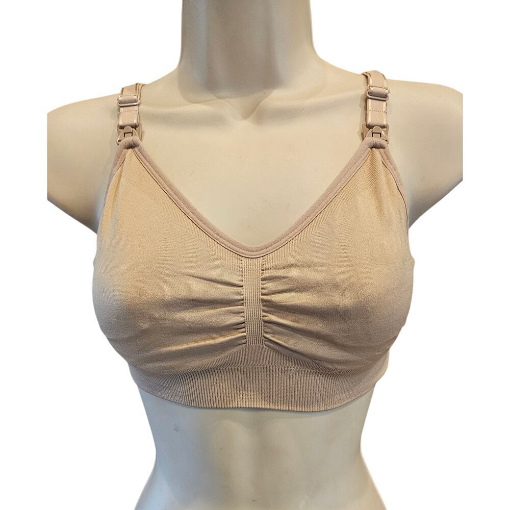 Jade - Seamless Maternity And Nursing Bra beige nude small S EUC adjustable clip